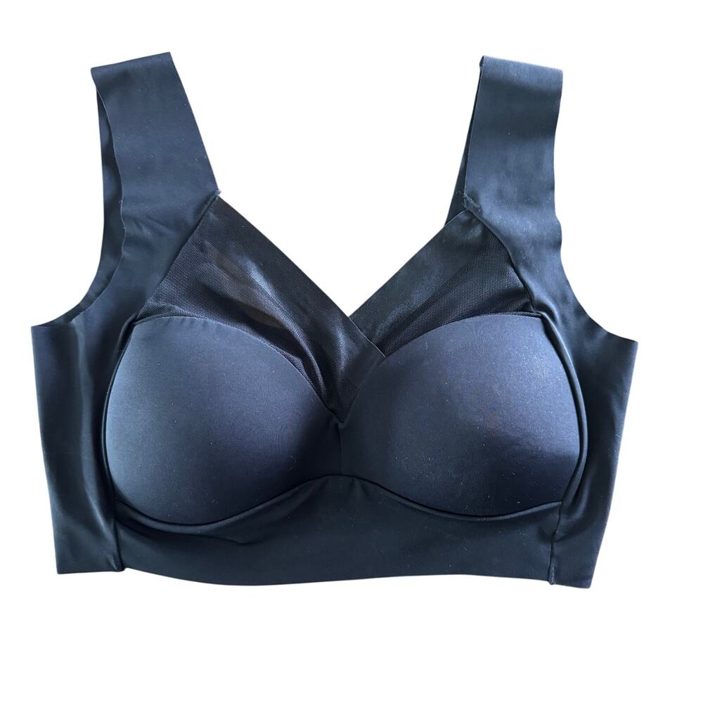 Black Padded Bra Small Sheer Design Comfortable Everyday Bra